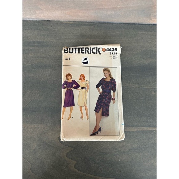 Butterick Vintage Cut Misses Dress Size 8 Pattern No 4436 - Picture 1 of 7